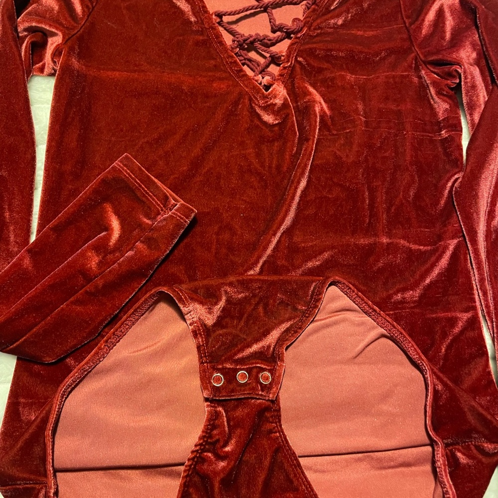 Hollister Pink Velvet Bodysuit